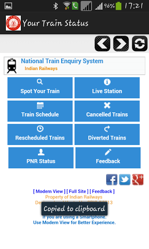 Indian Train Running Status Software Informer